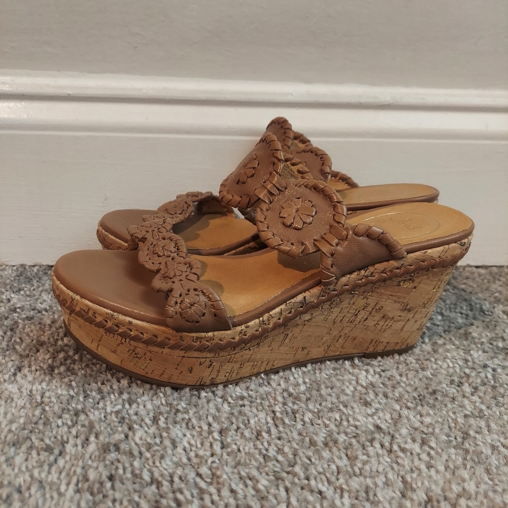Women's Brown Wedge Sandals SIZE 5M